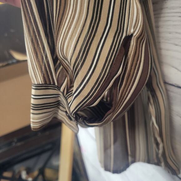 Vintage Studio C Women's Long Sleeve Striped Blouse Size 20 - Picture 5 of 7